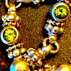 WOW POSHMARK - PERIDOT Authentic LAGOS Sterling Silver 18K Yellow Gold Necklace